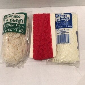 Lace Set - Red and Cream Create a Craft